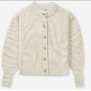 Everlane alpaca oversized cardigan in almond